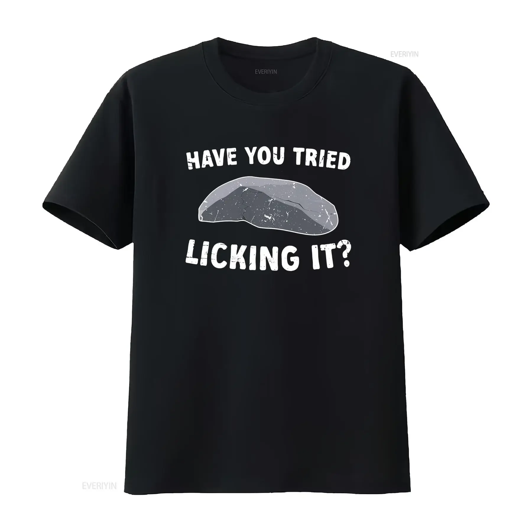 Funny Sarcastic Meme Have You Tried Licking It Print Casual Streetwear T Shirt vintage Washed homme graphic Versatile Stretched