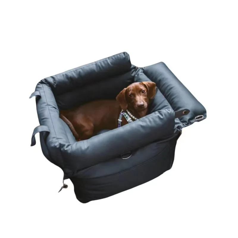 Car pet kennel removable and washable, universal in all seasons, dog leather portable, waterproof and bite-resistant kennel