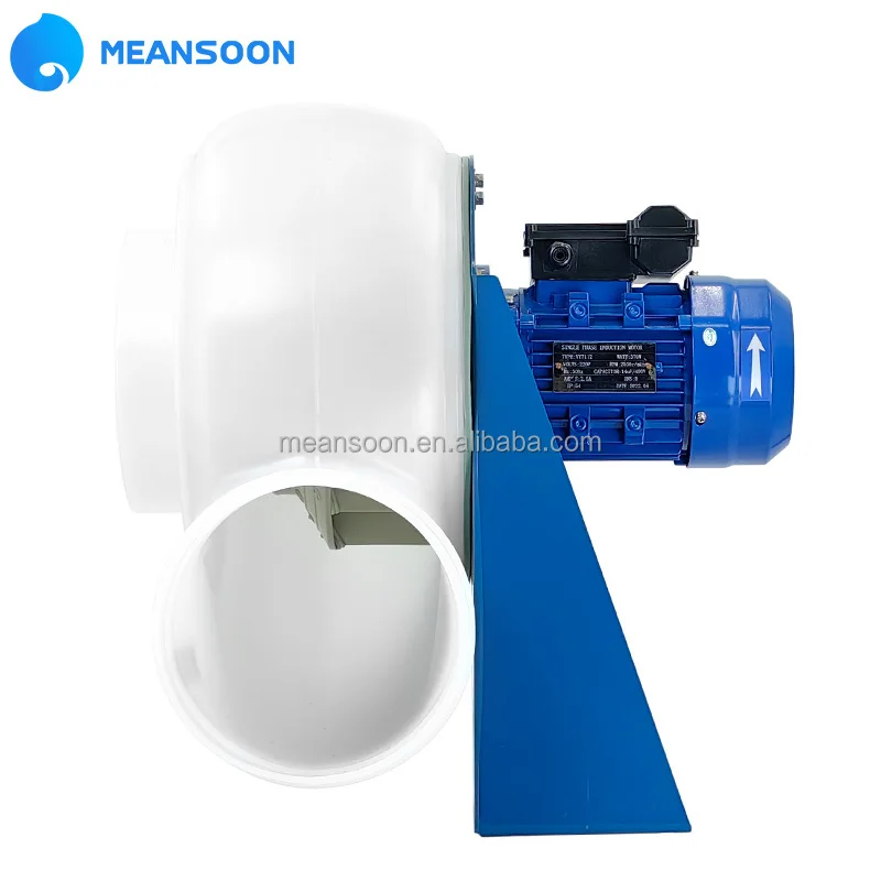 MPCF-200-B2S Cor rosion Resistant PP Duct Fan with CE/RoHS Certification and IP54 Protection for Laboratory Ventilation System