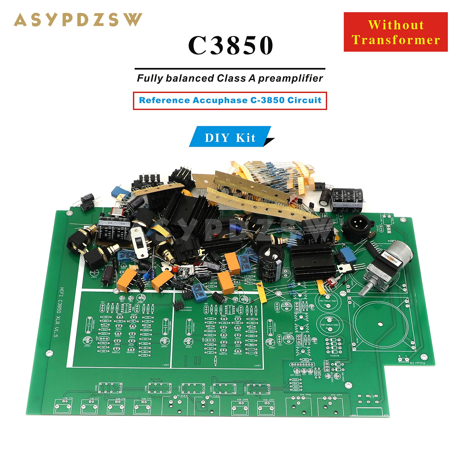 (No transformer) HI-END C3850 Fully balanced Class A preamplifier Reference Accuphase C-3850 Circuit DIY Kit