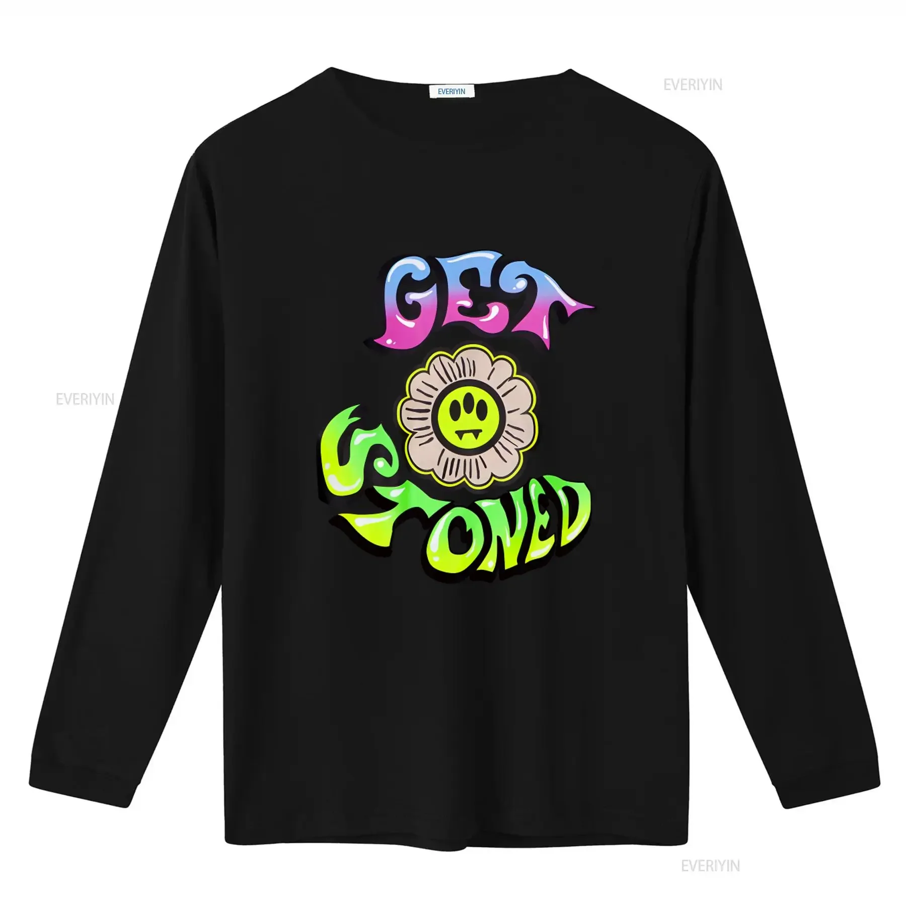 Barrow Get Stoned Print 2 Sided Black T Shirt Size XL New NWT vintage Washed Stretched fashion Breathable Stylish Soft homme