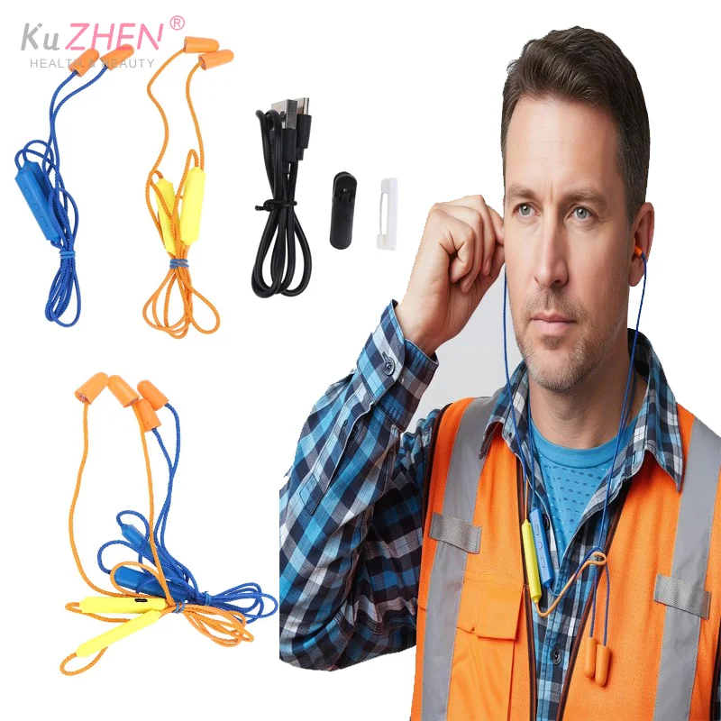 1.2m Ear Plugs Bluetooth Headset For Work Noise Suppression Hearing Protection Construction Sites Production Lines Noisy Places