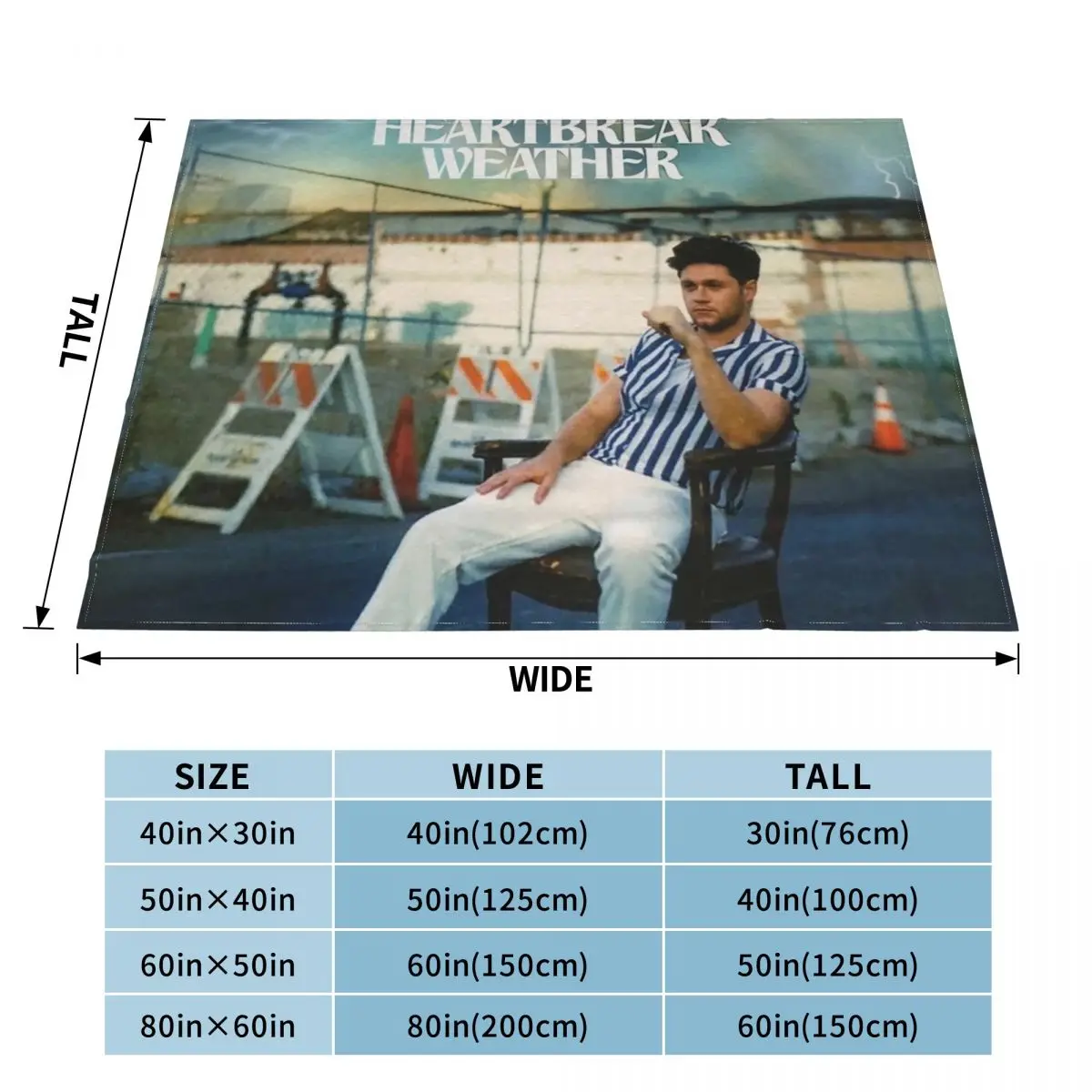 naal Niall heartbreak North American Tour 2021 Throw Blanket Flannels Personalized Gift Blankets