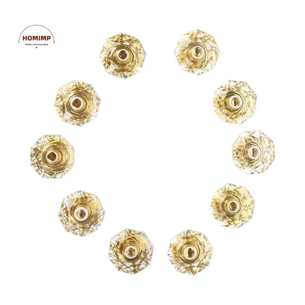

10pcs Diamond Shape Cupboard Crystal Cabinet Home Hardware Furniture Accessories Drawer Handle Pull Door Knob