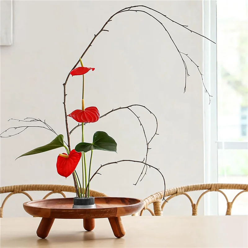 A88E-12 Pcs 3 Size Stainless Floral Frogs Kenzan Flower Holder Round Flower Arrangers Silvery Kenzan (0.9In, 1.34In, 2.36In)