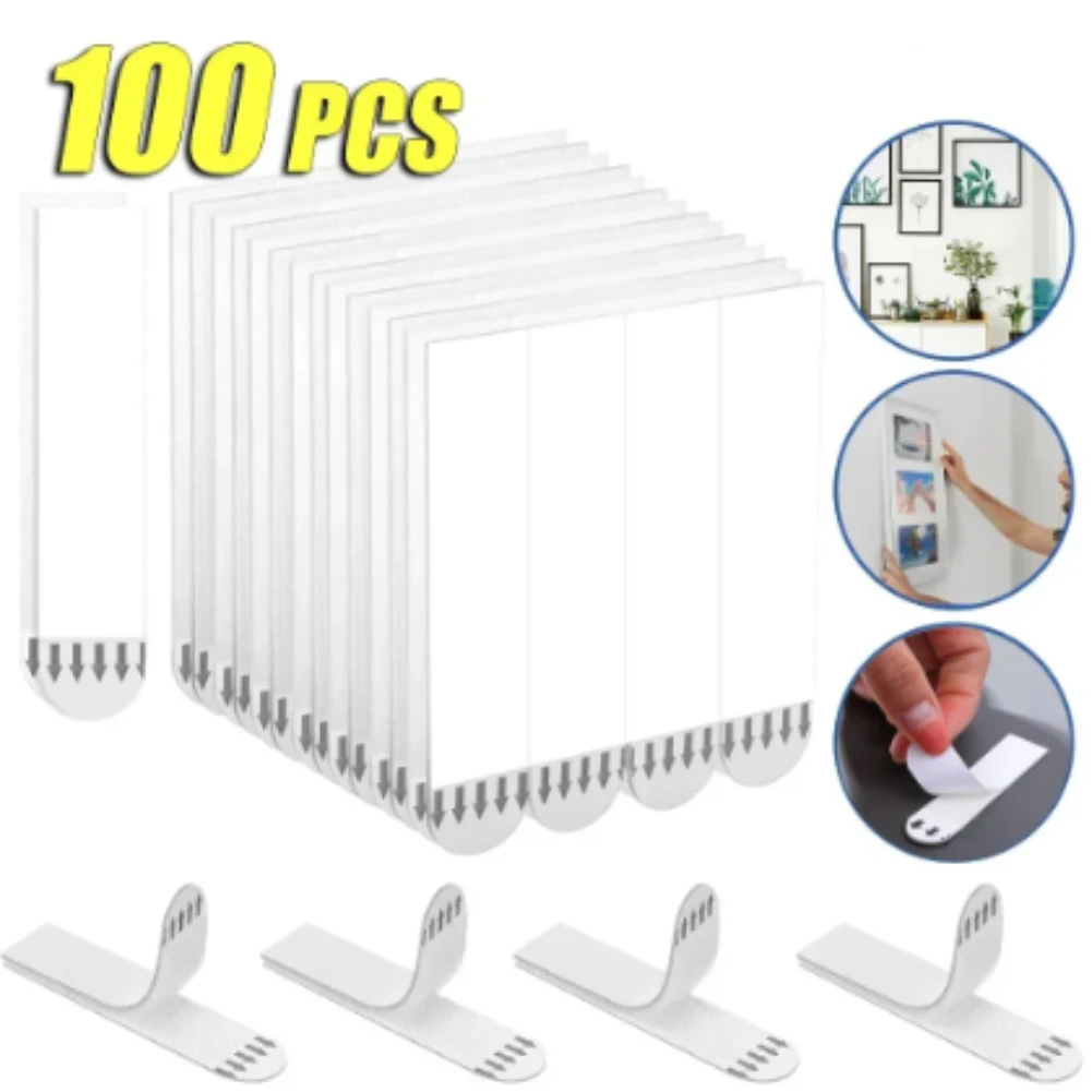 

Punch-free Frame Tape Strips Assorted Mounting Self Adhesive Picture Frame Fixed Poster Wall Hook Decorate Fixing wall Hanger