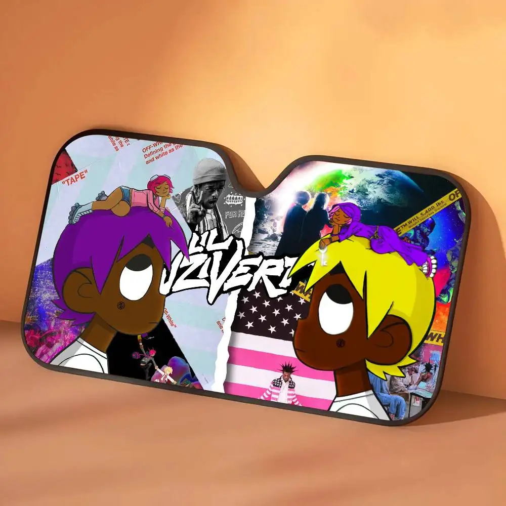 L-Lil-Uzi-VertS سيارة ظلال الشمس غطاء المضادة للأشعة فوق البنفسجية حماية نافذة السيارة الشمسيات طوي الزجاج الأمامي ظلة الملحقات