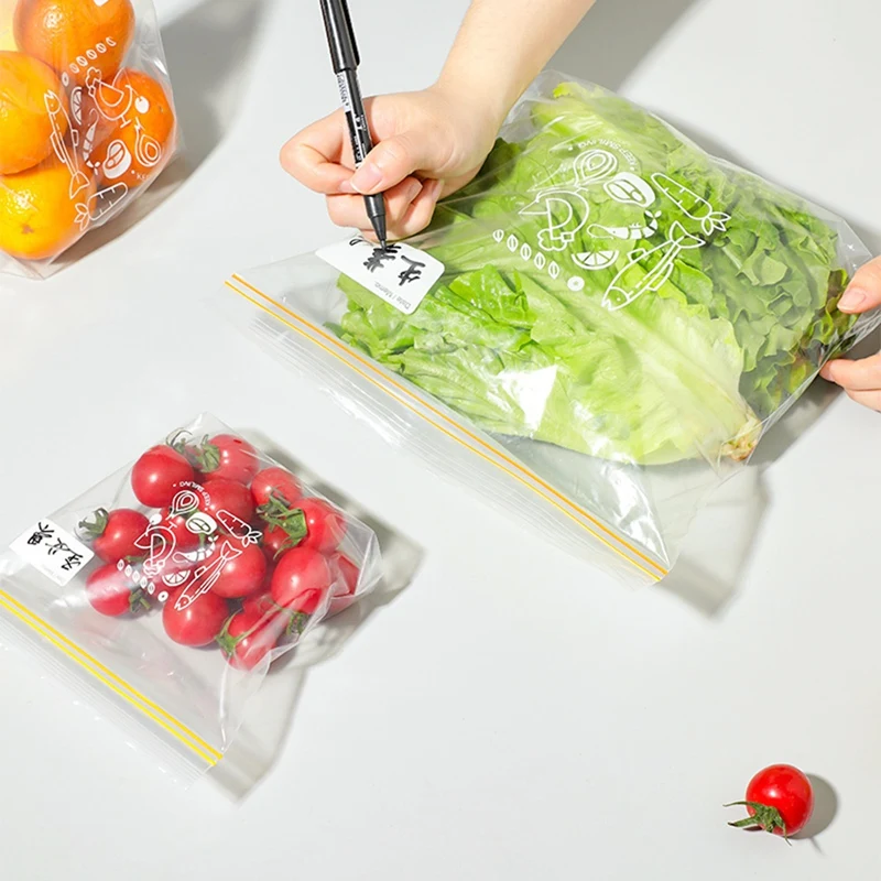 ABNO-30 Small & 45 Large Food Storage Bags - Freezer Safe Self-Sealing Food Preservation Bags
