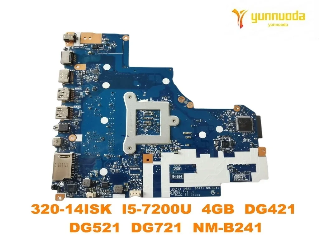 Original for LENOVO Lenovo 320-15ISK 320-15IKB 320-17IKB  Laptop  motherboard 320-14ISK  I5-7200U  4GB   NM-B241 tested good fre