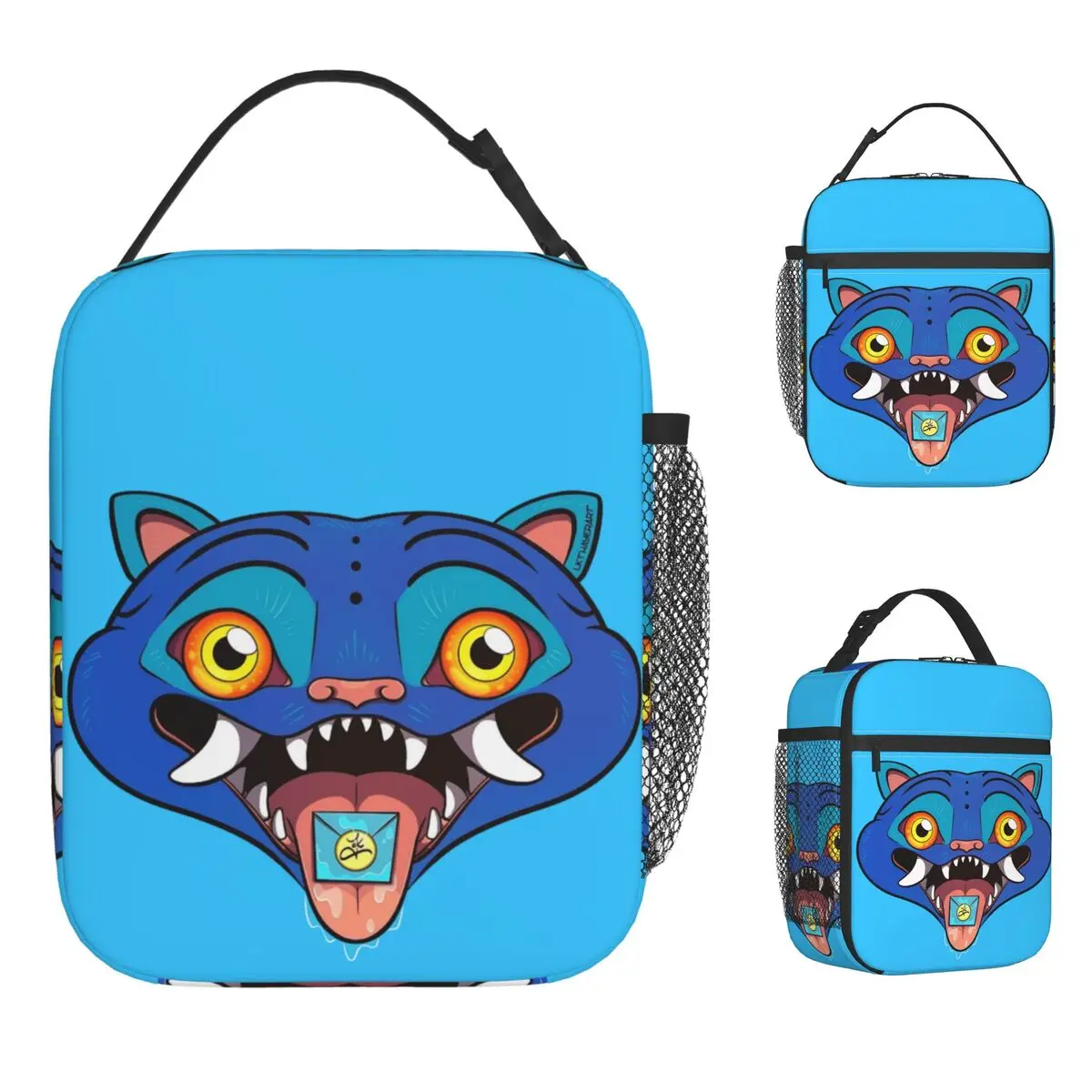 

K-pop Demon Hunters Derpy Tiger Сумка для обеда Офисная коробка для завтрака для девочек Забавный дизайн Сумки для еды Оксфорд Удобная сумка-холодильник