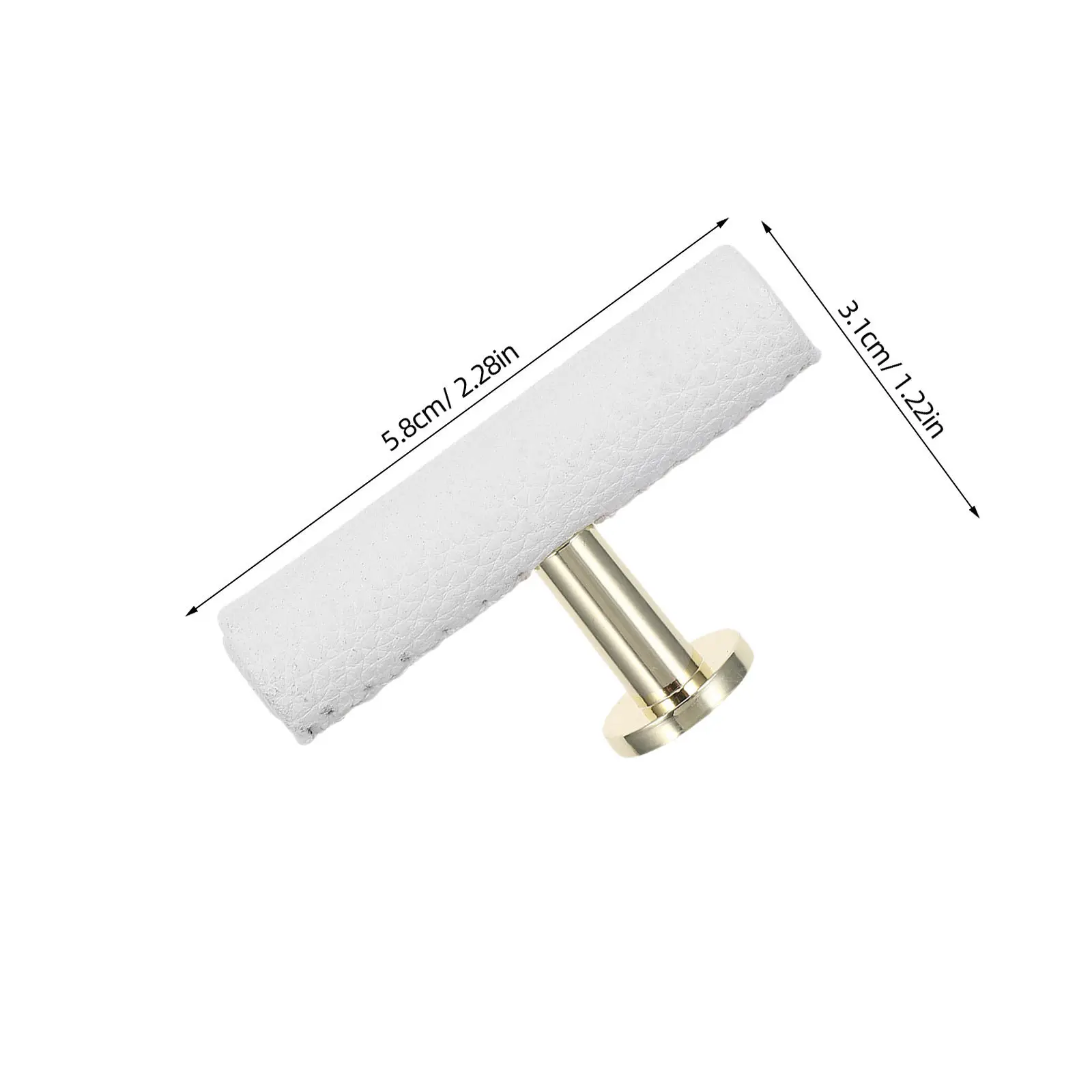 T-Shaped Drawer Pulls Zinc Alloy PU Dresser Handles Vintage Modern Cabinet Hardware for Kitchen Office Wardrobe