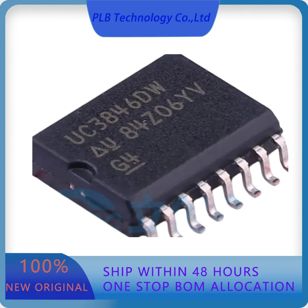 5PCS/LOT UC3846DWTR UC3846  500kHz 6.95V~40V SOIC-16-300mil AC-DC Controllers and Regulators Original Stock