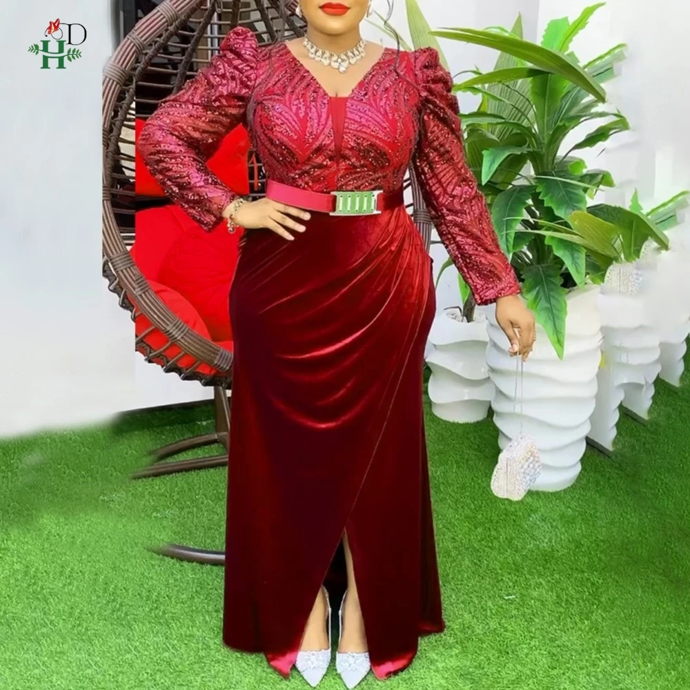 Abiti da sera di lusso 2025 Abiti da festa eleganti da sera da donna Abito festivo Natale Matrimonio Abito da sera verde Taglie forti