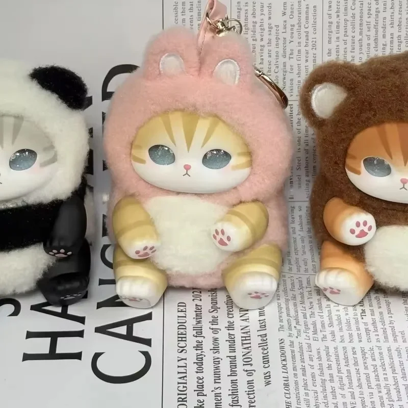 New Kawaii Mofusand Vinyl Series Toys Shark Cat Surprised Box Toy Ornaments For Kids Birthday Girl Gift Pendant Replica