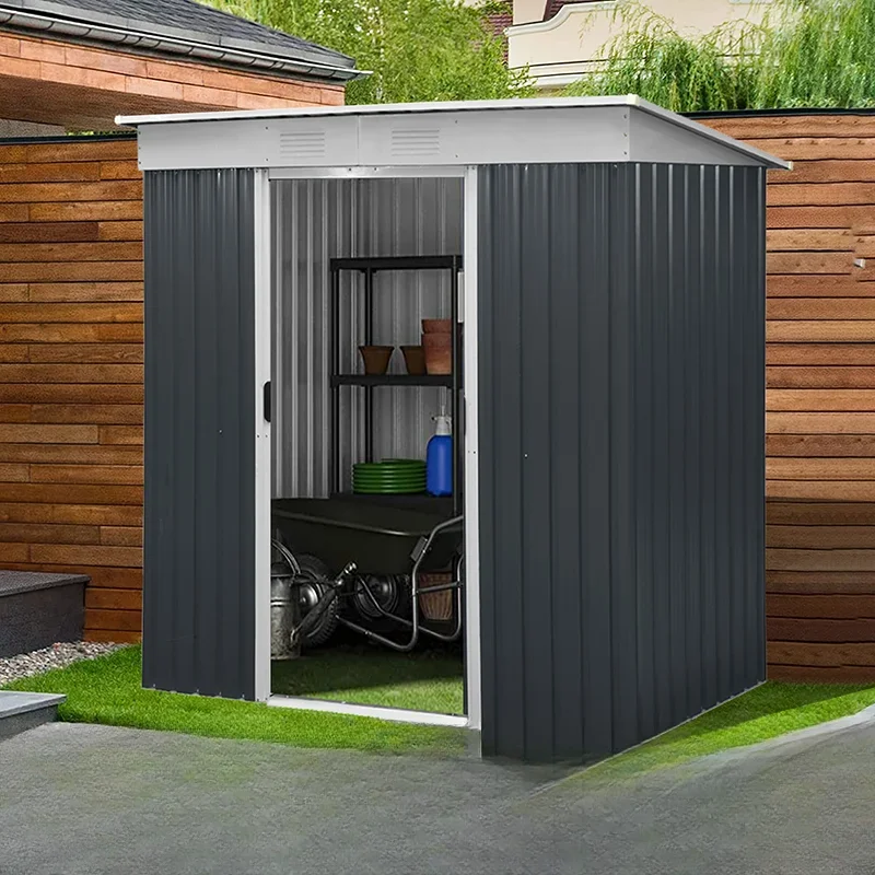 Outdoor storage room Simple outdoor courtyard Mobile villa Detachable and assembled tin tool room