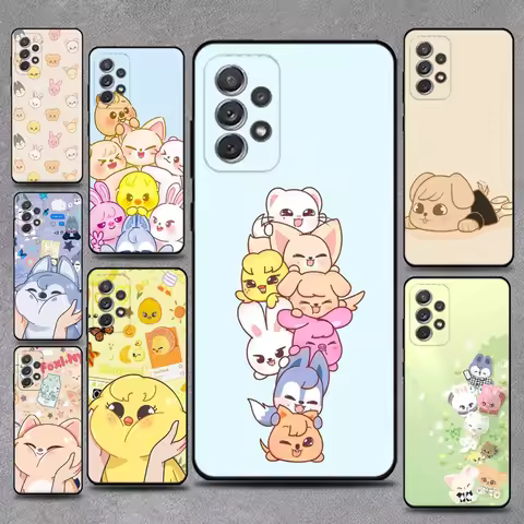 Kpop Stray-Kids Skzoo-ES Phone Case For Samsung S25,S24,S21,S22,S23,S30,Ultra,S20,Plus,Fe,Lite,Note,10,9,5G Black Cover