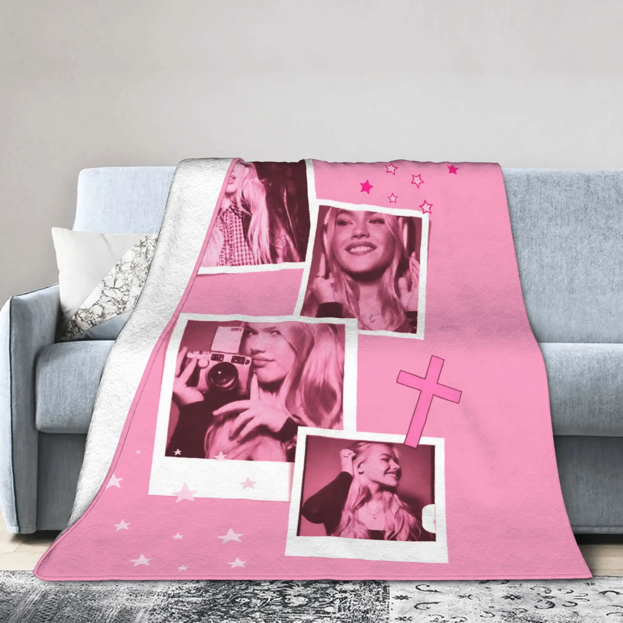 F-Freya Skye Singer Blankets Fleece  Printed Multifunction Lightweight Thin Throw Blanket for Home Couch Rug Piece