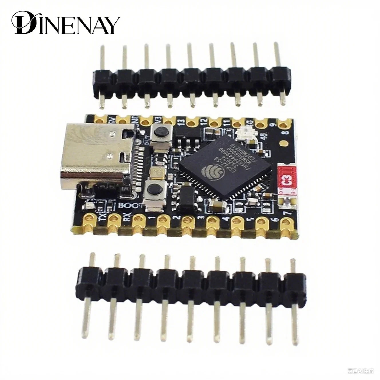 1 Juego de placa de desarrollo Supermini Ultra pequeña WiFi Bluetooth 5,0 ESP32-S3 para Arduino Micropython ESP32 S3 ESP32-S3FH4R2