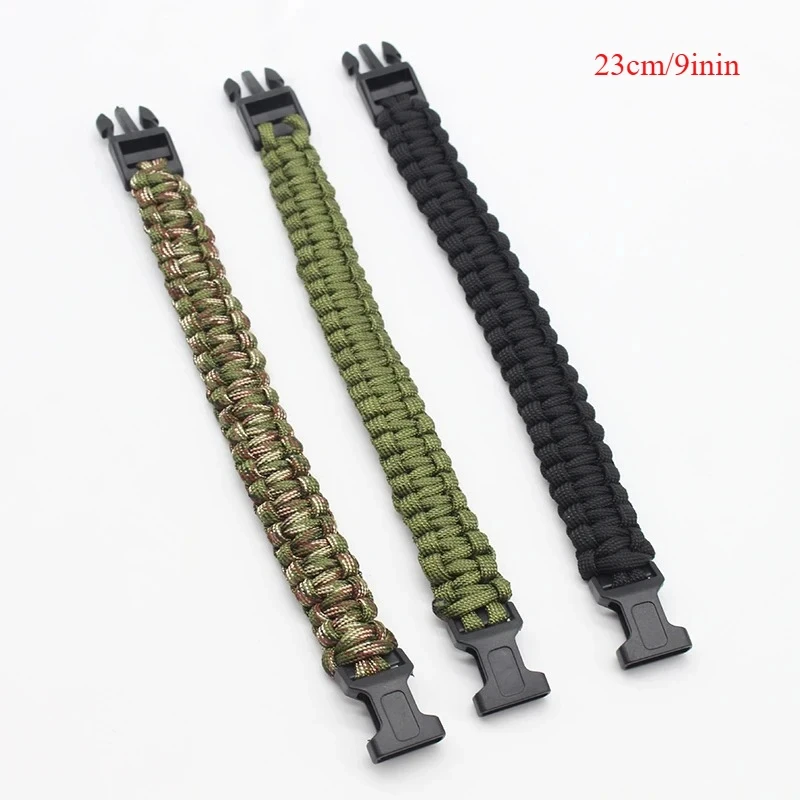 23cm/9in Siebenkern-Paracord-Überlebensarmband für Outdoor-Notfälle, Camping-Werkzeug mit geflochtenem Seildesign – Detail 2
