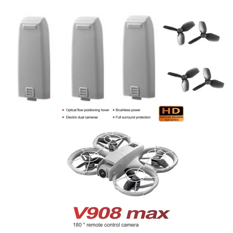 V908MAX Screen Drone Battery V908 max RC Drone Battery/Propeller For V908MAX Drone Battery Blades V908 MAX Dron Parts