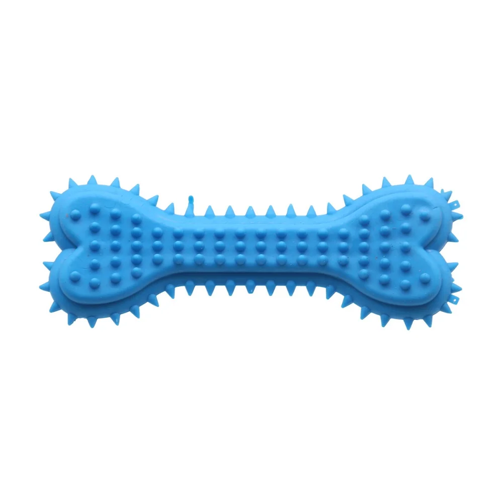 Sakkrrua Dog Grinding Stick Toy, Decompression Toy, Dog Bone-shaped Toy, Blue, 1 Pcs