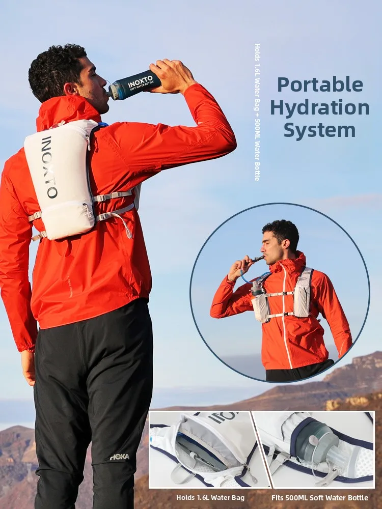 Outdoor Running Backpack 7L Water Bladder Bag Quick Dry Unisex Marathon Trail Running Gear Inoxto Eagle Print Sports Bag
