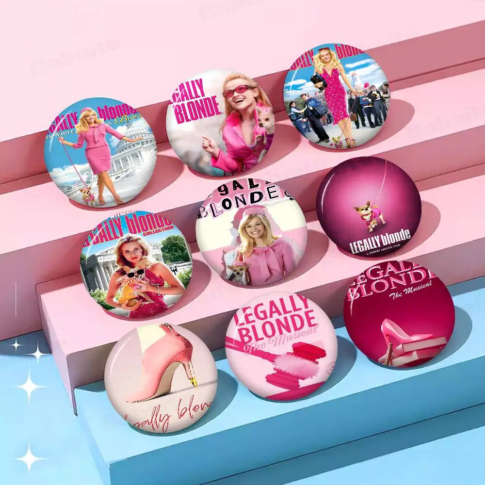 Movie L-legally Blonde 32/44/58MM Customizable Button Pins Cute Funny Creative Badge Jewelry Decor Gifts For Friends