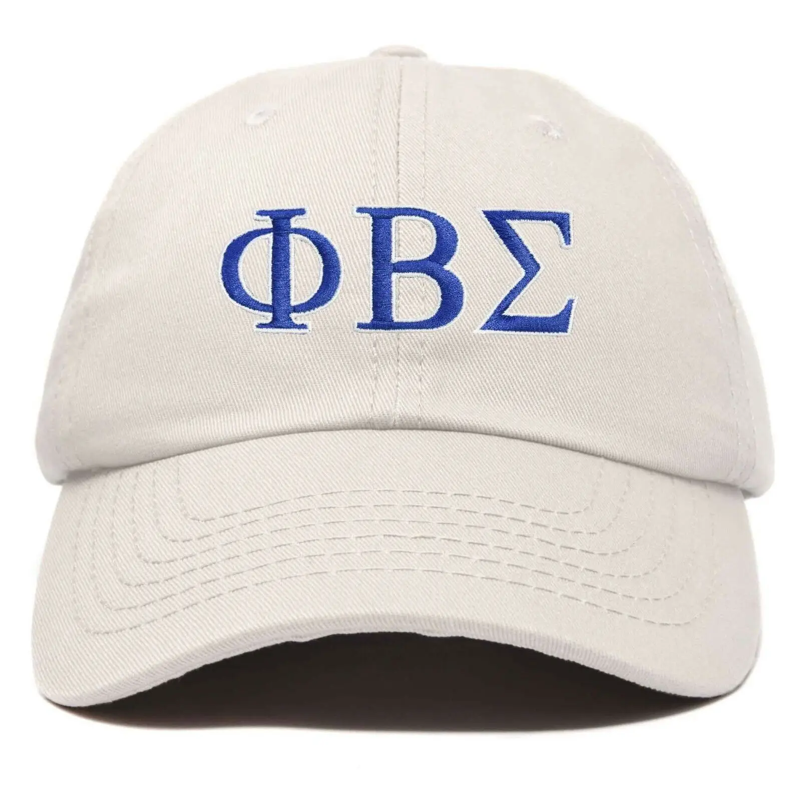 Phi Beta Sigma Greek Letters Ball Cap     Hat in Beige