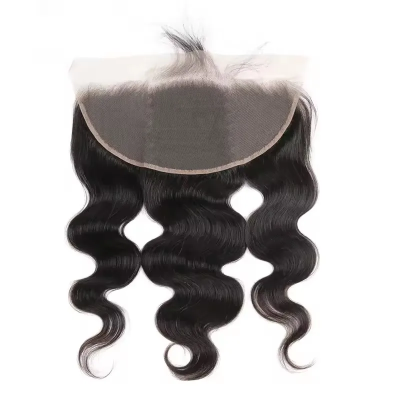 ボディウェーブ 13x6 透明レースフロントのみ ナチュラルカラー ブラジリアンバージンヘア フルエンド ディープパート ラージレースパート