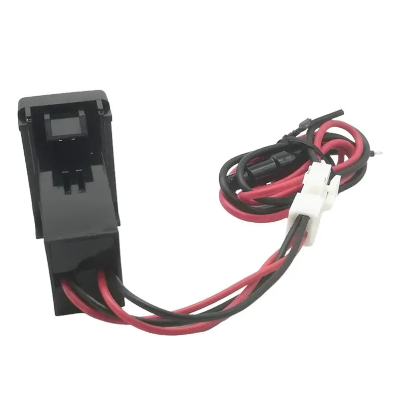 Dual USB Port For VW Transport T4 Socket Car Power Charging Adapter With Wiring Harness Blue Light - view 2