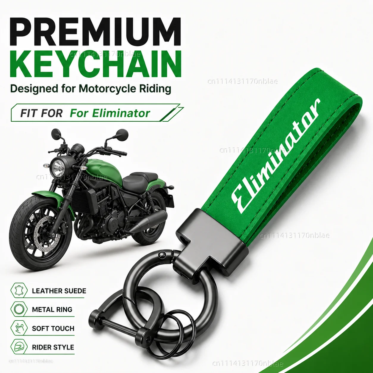 High-Grade Leather Suede Keychain Motorcycle Key Ring For eliminator 500 eliminator 500 se Motorbike Key Holder Moto Accessories