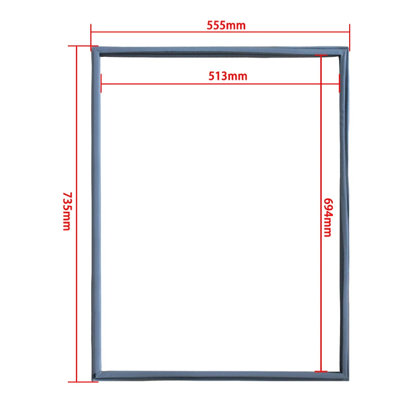 Upright Cabinet Door Seal for Hennypenny J238-138-13119 Heat Holding Cabinet McDonalds Dicos Restaurant Rubber Gasket 555x735mm