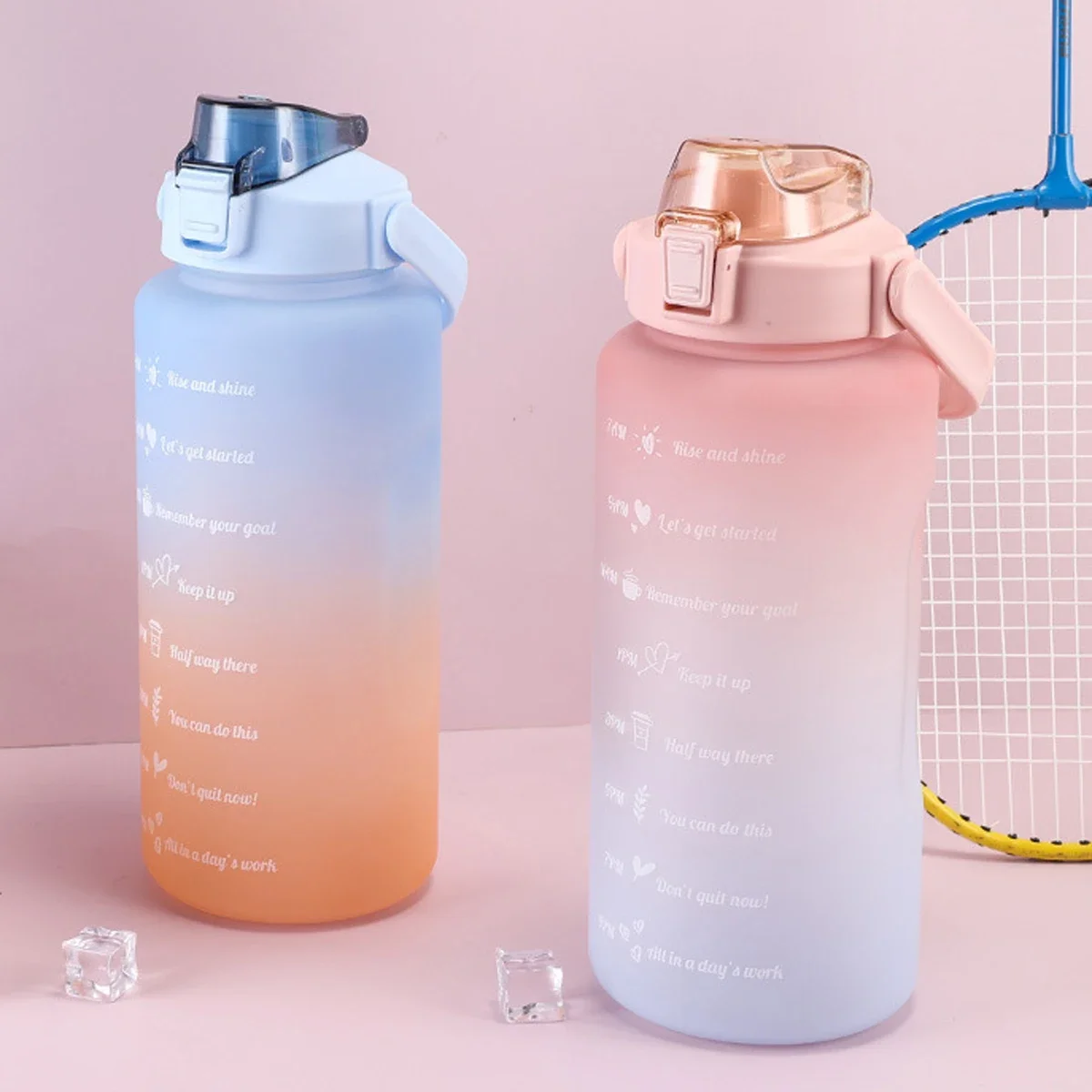 1 шт., пластиковый чайник с соломинкой и градиентом