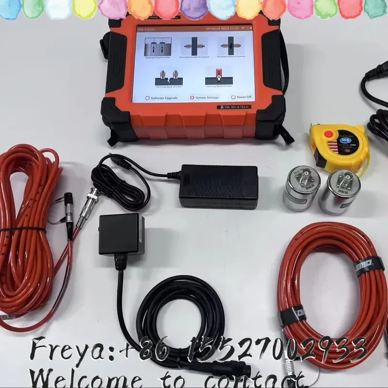 Hot Sale ZBL-U550C Portable Rechargeable LCD Touch Screen Ultrasonic Measuring Instrument Concrete Wall Crack Testing CE/ISO