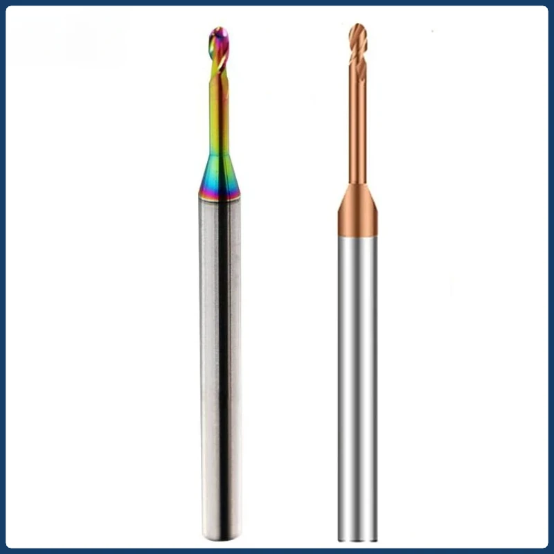 

Ball End Mills Milling Machine HRC55 Extra Long Ball Nose End Mill 2 Flutes Woodworking Tools CNC Finishing Machining