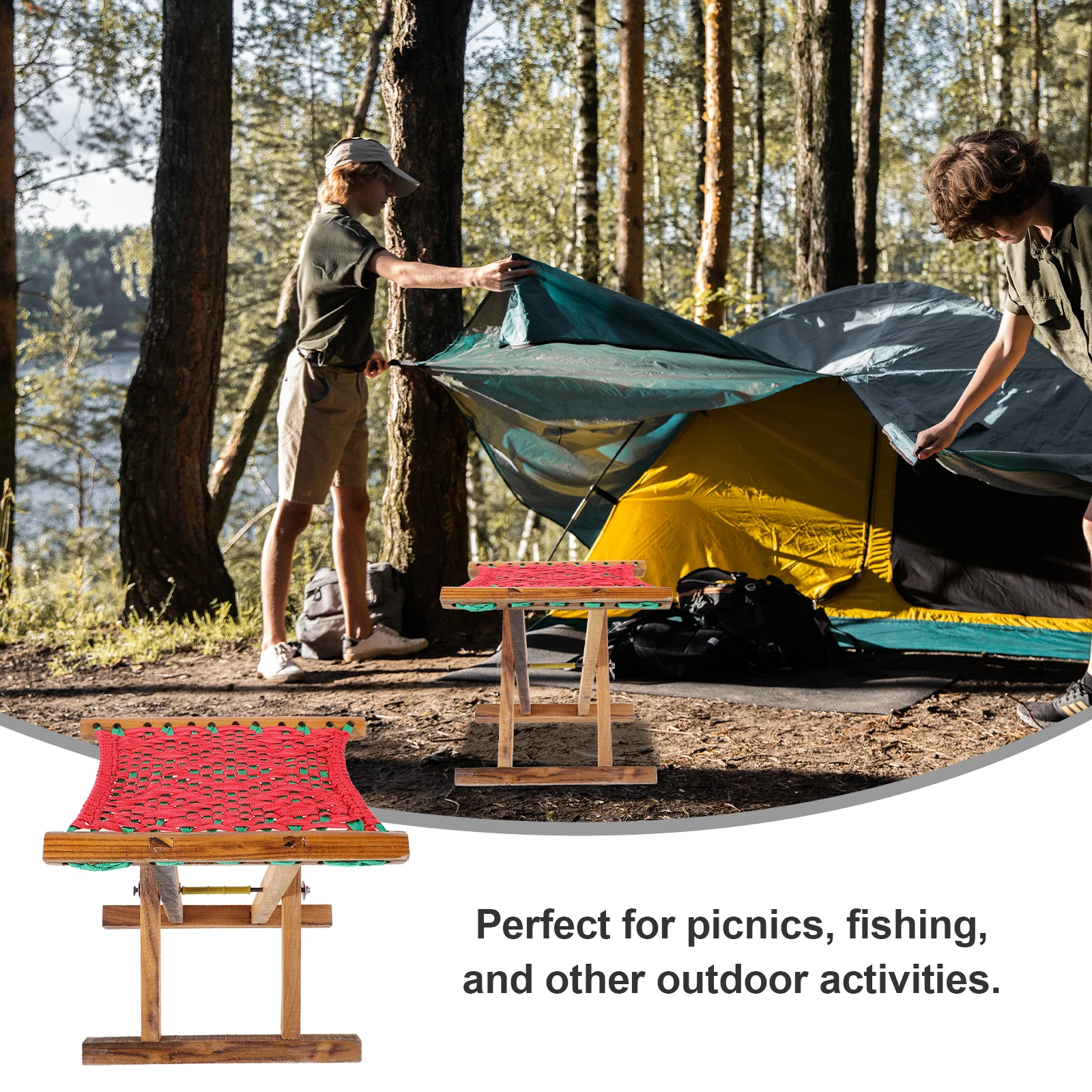 

Portable Folding Outdoor Fishing Stool Thick Foldable Camping Bench Lightweight Portable Folded Stool Camping Stools for Adults