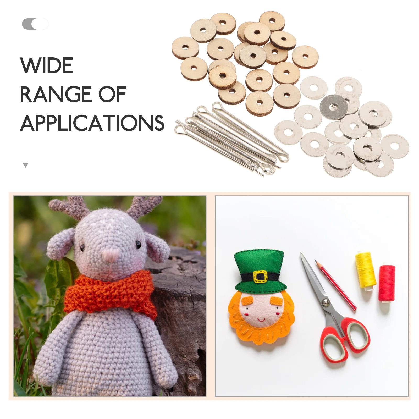 

20 Sets Wooden Joint Accessories Diy Joints Making Supplies Bear Accessory Toy