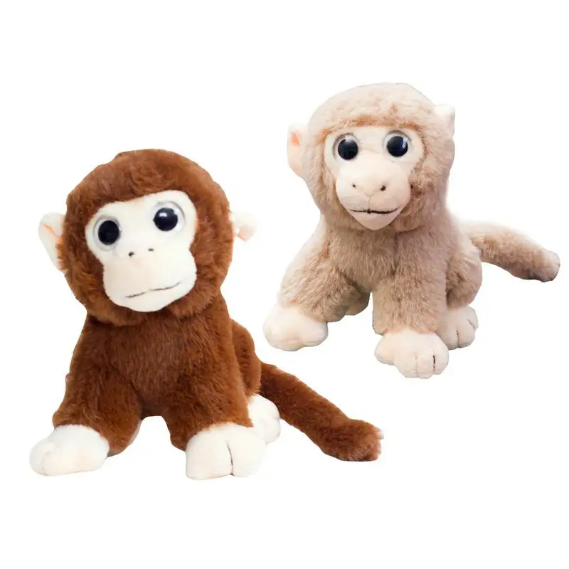 Cute Monkey Plush Toy Soft And Comfortable Stuffed Animal Monkey Huggable Plushie Pillow Doll Toy Birthday Gift For Kids