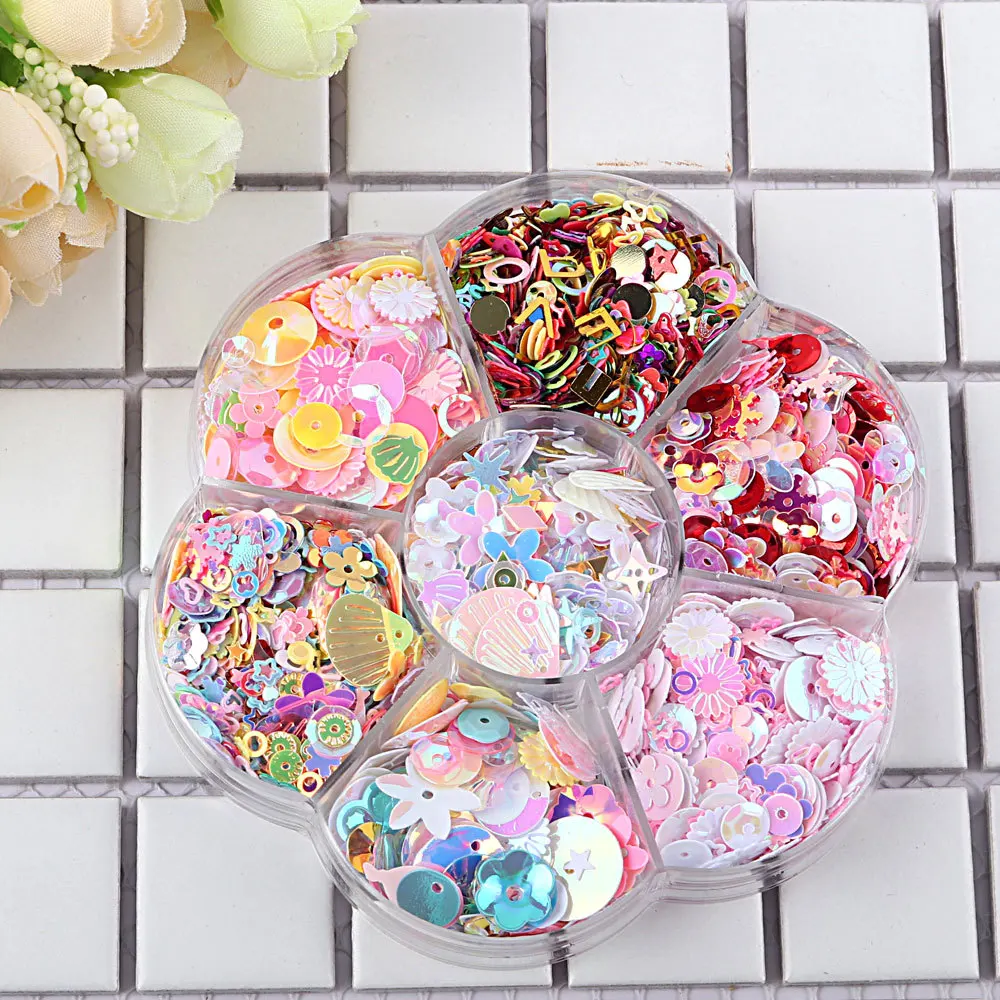 New Stylish  Sequin PVC Loose Sequins Crafts Paillettes For Sewing Wedding  Decoration DIY Lentejuelas Accessories  D1009