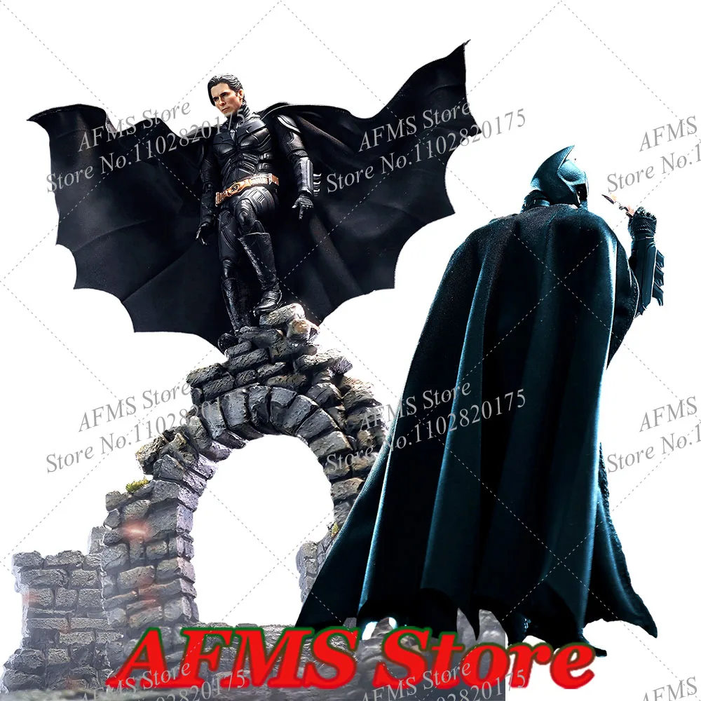 

1/12 Scale Collectible Figure Cloak Bat Hero Christian Bale Combat Cape With Iron Wire 6" INART Men Soldier Action Figure Body
