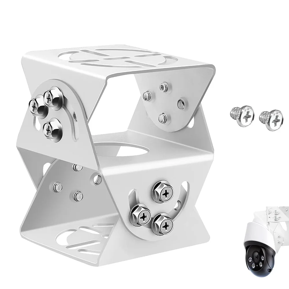 Multi-Position Steel Joint Mount for Outdoor Security Cameras Compatible with LED Lighting and Solar Panel Brackets