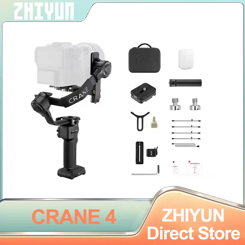 

ZHIYUN CRANE 4 Bluetooth Control Camera Gimbal Compatibile with DSLR and Cinema Cameras for Film Vlog Shooting