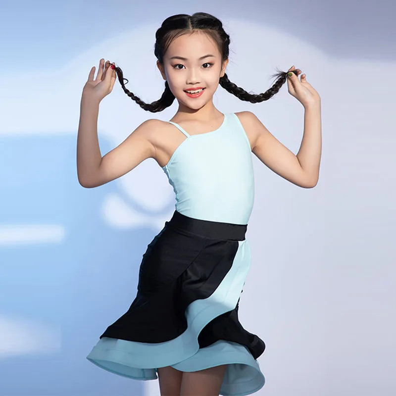 Advanced Summer Latin Dance Costume Large Skirt 2023 New Girls' Performance Dance Suit Set