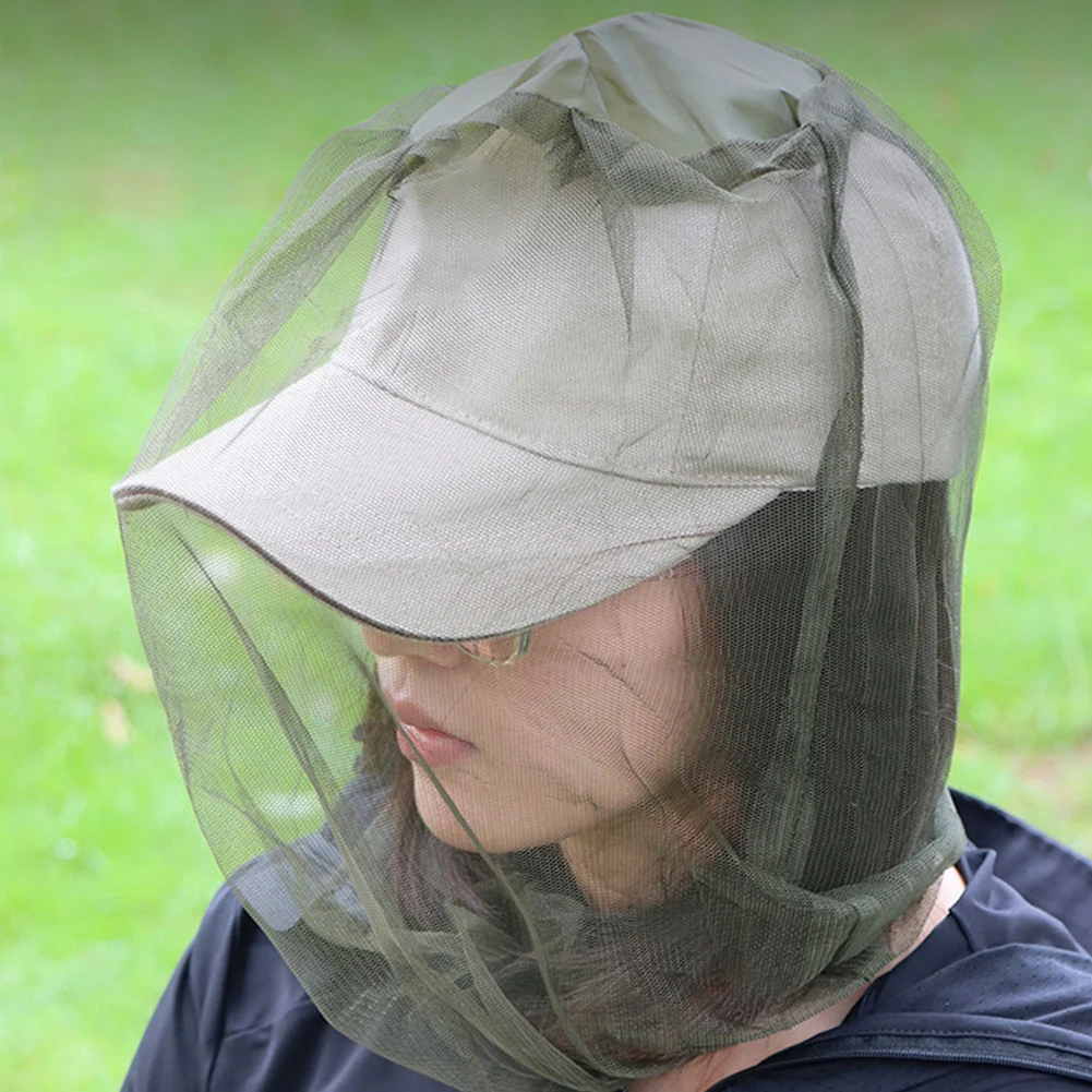 1/2 PCS Mosquito Hat Net Face Head Protector Mesh Head Net Insect Gnat Head Cover for Outdoor Hiking Camping Walking Fishing