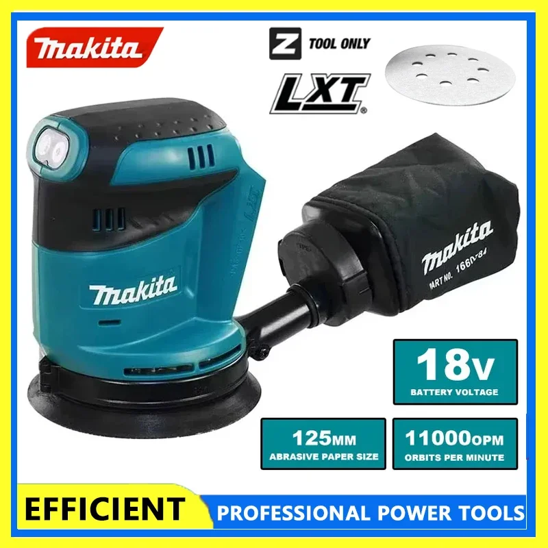 

Makita-Brushless Cordless Rechargeable Disc Random Orbital Sander, Woodworking Sanding, Putty Polishing, Bare Tool, DBO180Z, 18V