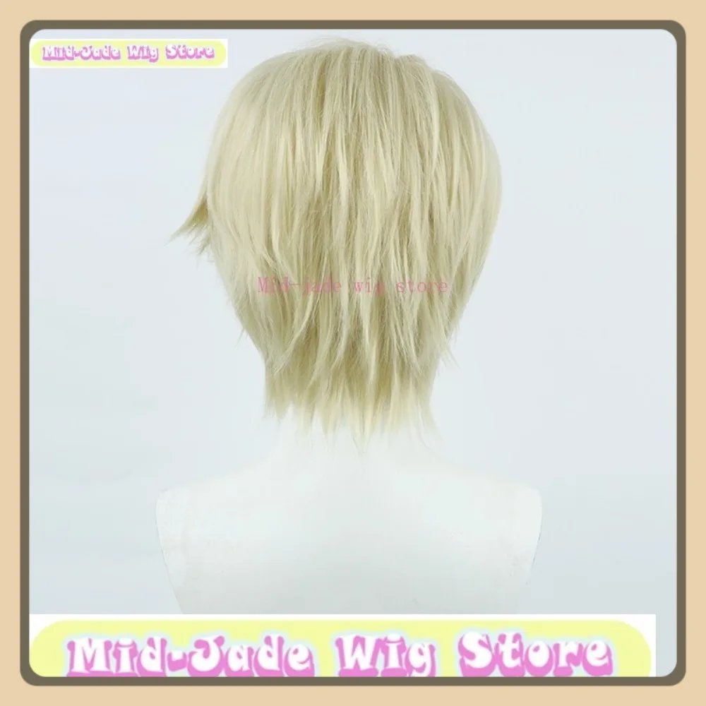 منتصف اليشم شعر مستعار مخزن الهوية الخامس المحنط شعر مستعار تأثيري أنيمي لعبة لعب الأدوار هالوين زي حفلة الدعائم الشعر الاصطناعية #5