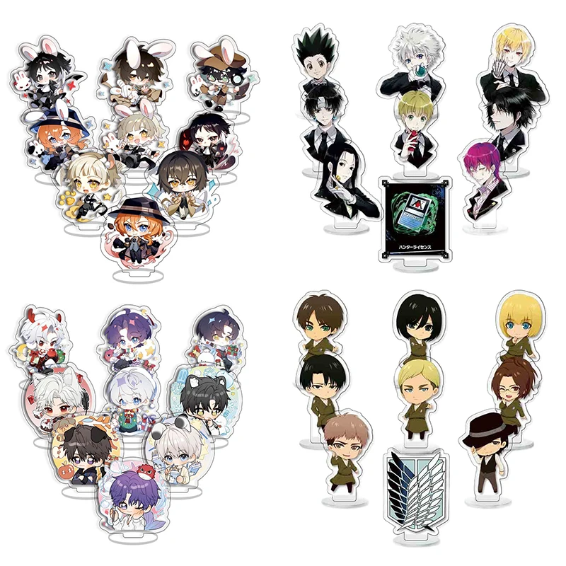 Новинка, 9 шт./компл., акриловая подставка для аниме Bungou Stray Dogs Sigma Dazai Osamu Nakahara Chuuya, модели-подставки, коллекционные аксессуары 6 см Новинка, 9 шт./компл., акриловая подставка для аниме Bungou Stray Dogs Sigma Dazai Osamu Nakahara Chuuya, модели-подставки, коллекционные аксессуары 6 см
