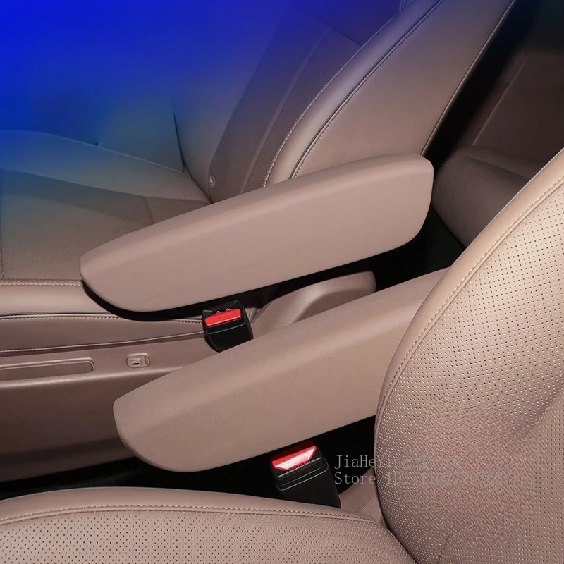

For Ideal I8 Mid-row Armrest Cover Car Second-row Seat Handle Scratch-resistant Wear-resistant Leather Protective Cover