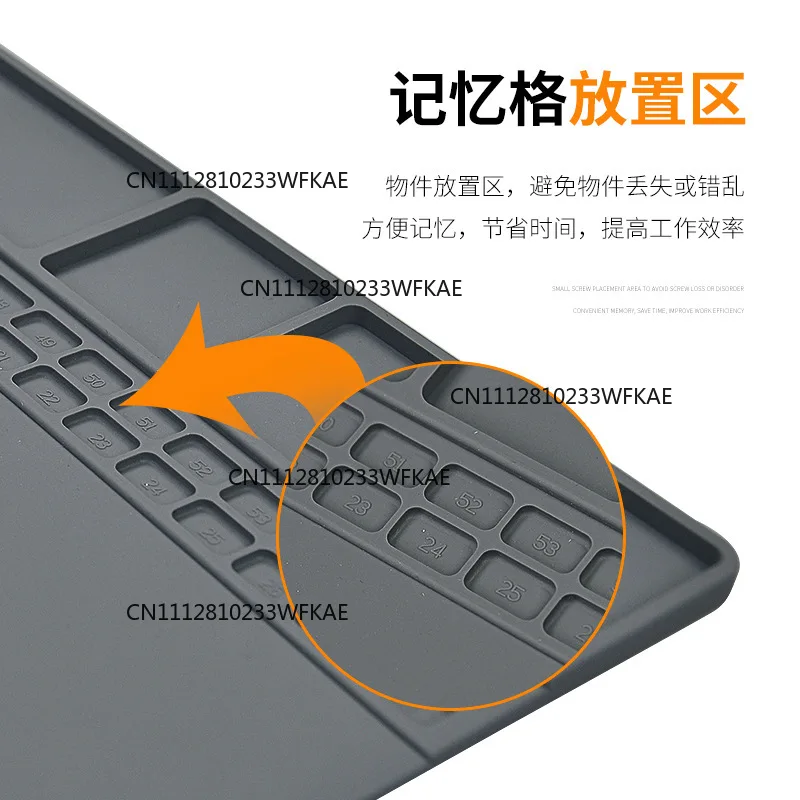 Silicone pad mobile phone computer repair table, high temperature heat insulation magnetic silicone tape work pad