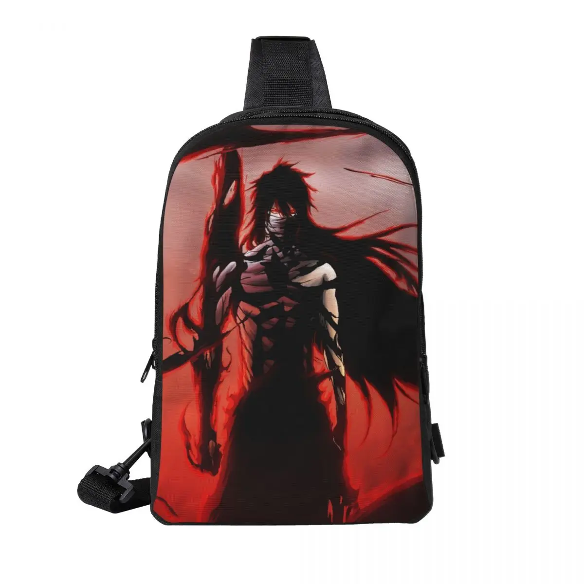 

Anime BLEACH Kurosaki Ichigo Crossbody Sling Backpack Shoulder Sling Chest Bag Adjustable Travel Hiking Daypack Outdoor